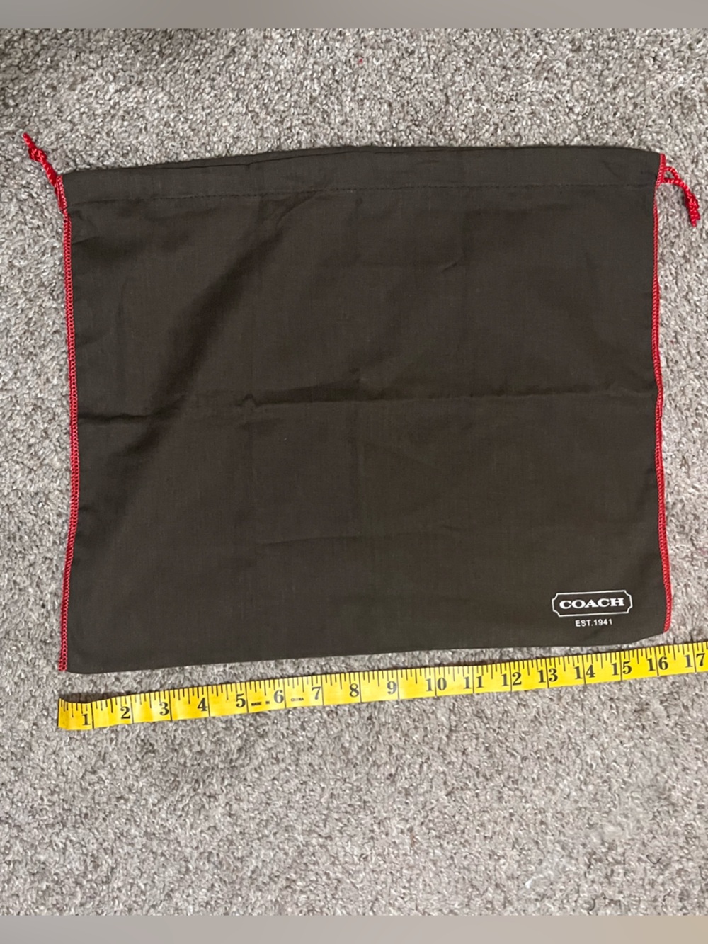 #11 Coach Burgundy Dust Bag with Red Trim and Logo